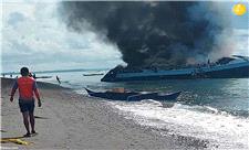 آتش سوزی مرگبار یک کشتی در فیلیپین