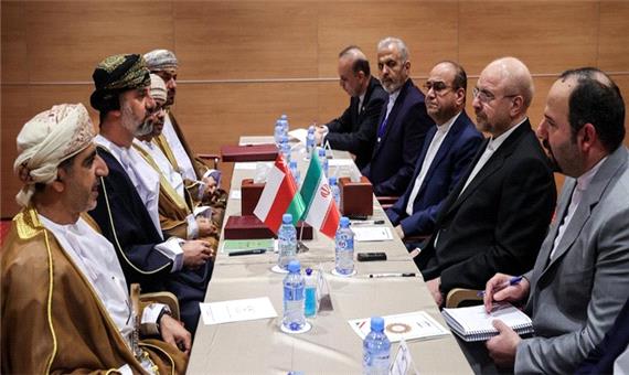 قالیباف در دیدار رئیس مجلس عمان: ایران هیچ‌گاه تهدیدی برای کشورهای اسلامی و همسایه نبوده است