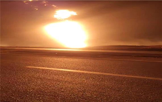 ویدئویی از دقایق اولیه انفجار در خط انتقال گاز سراسری بروجن
