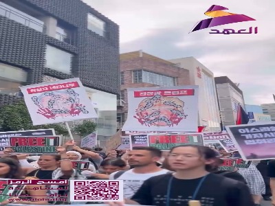 تظاهرات شهروندان کره‌جنوبی در حمایت از غزه