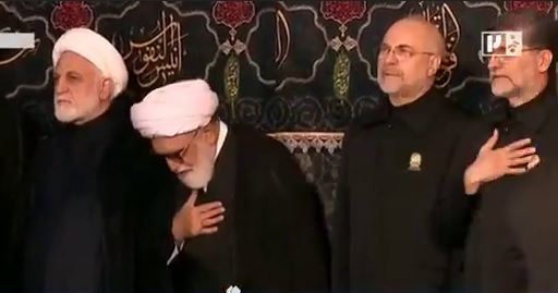 حضور قالیباف و اژه‌ای در مراسم شب شهادت امام رضا(ع)