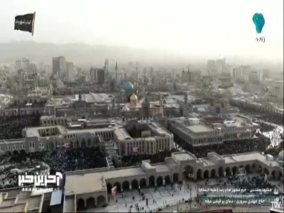 تصاویر هوایی از حضور زائران رضوی در مراسم دعای عرفه