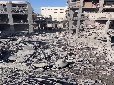 ویرانی گسترده در غزه به دلیل بمباران اسرائیل