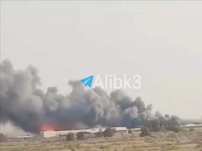 آتش‌سوزی که ادعا می‌شود پس از انفجارها در کویت رخ داده است