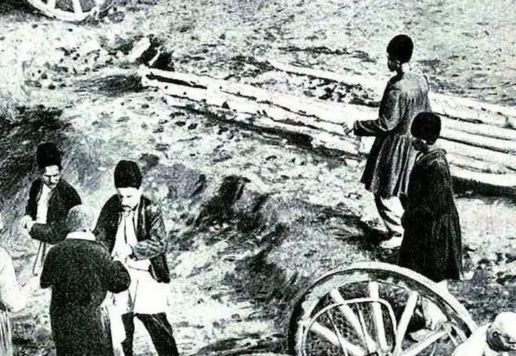 وقتی اعدامی‌ها را گچ می‌کردند | عکسی هولناک از دوره قاجار