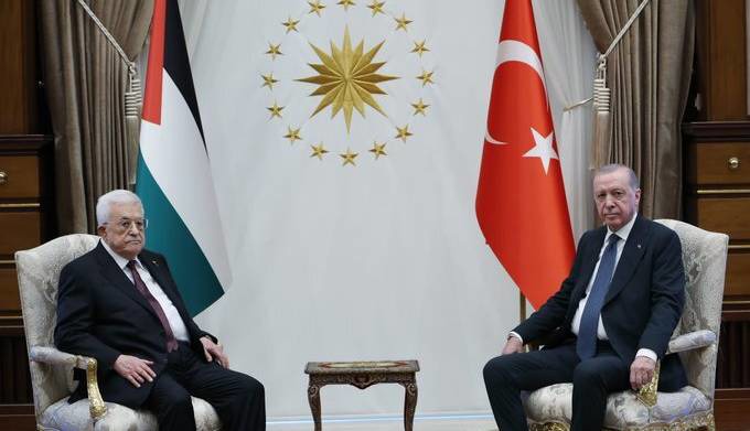 دیدار و گفت‌وگوی اردوغان و محمود عباس در آنکارا