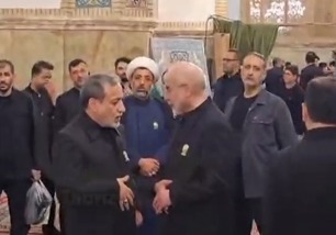 گفت‌و‌گوی قالیباف و عراقچی در حاشیه مراسم شب شهادت امام رضا(ع) در مشهد