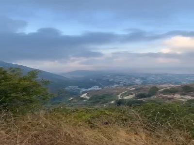 لحظه بمباران ساختمان مسکونی در لبنان