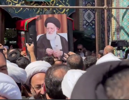 حضور علما، مراجع و مسئولان کشوری در تشییع پیکر آیت‌الله شبیری زنجانی
